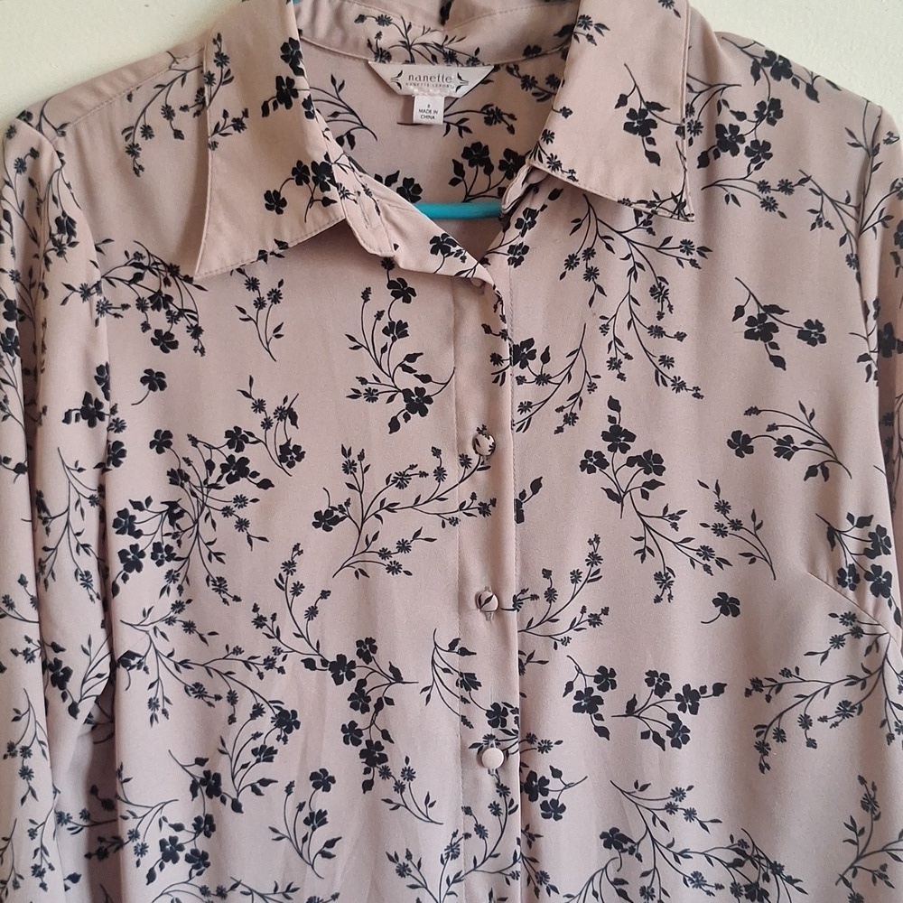 Nanette Lepore Blush Pink Floral Long Sleeve Dress – Size 8 - Picture 5 of 14